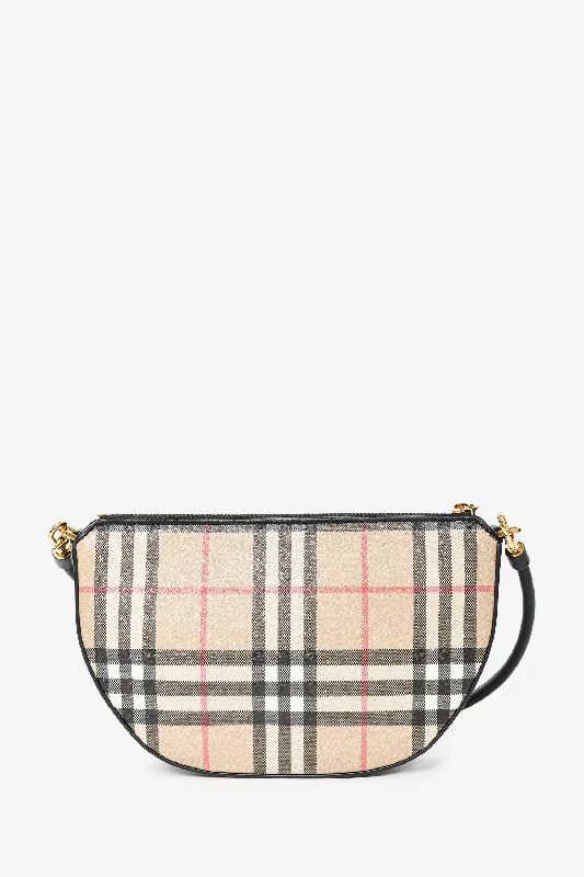 Burberry Nova Check Moon Mini Shoulder Bag