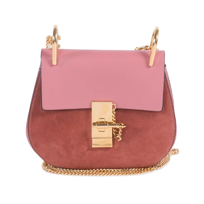 Chloé Drew Mini Leather Suede Shoulder Bag