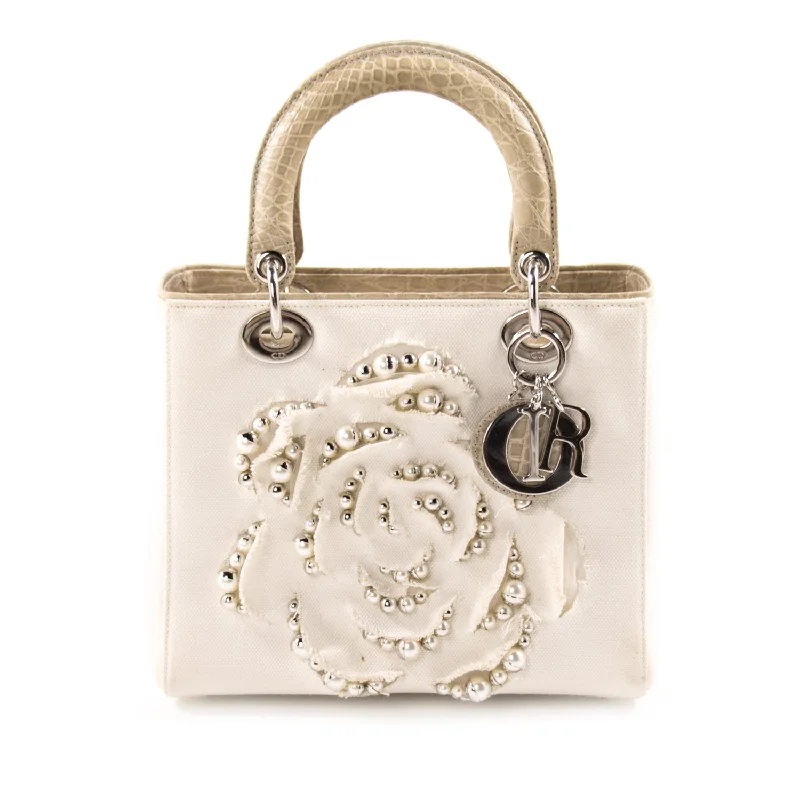 Christian Dior Crocodile-Trimmed Lady Dior Bag