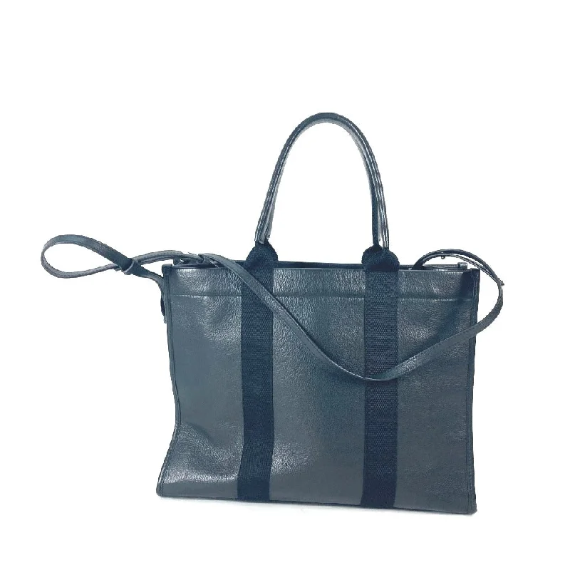 BALENCIAGA Tote Bag 671400 leather black logo hardware unisex(Unisex)