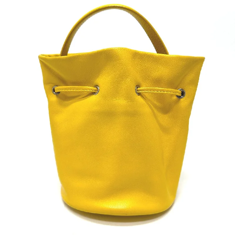 BALENCIAGA Shoulder Bag 638342 leather yellow Bucket bag EVERYDAY drawstring Women