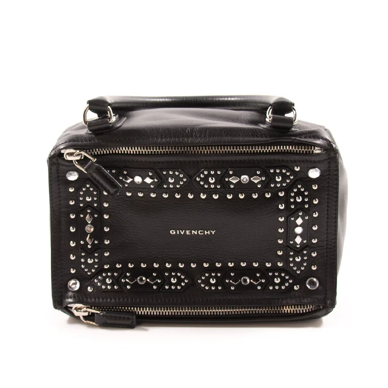 Givenchy Black Goatskin Leather Small Pandora Bag