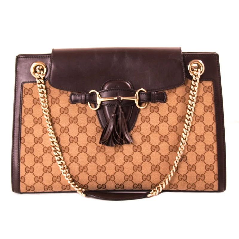 Gucci GG Canvas Emily Large Shoulder Bag