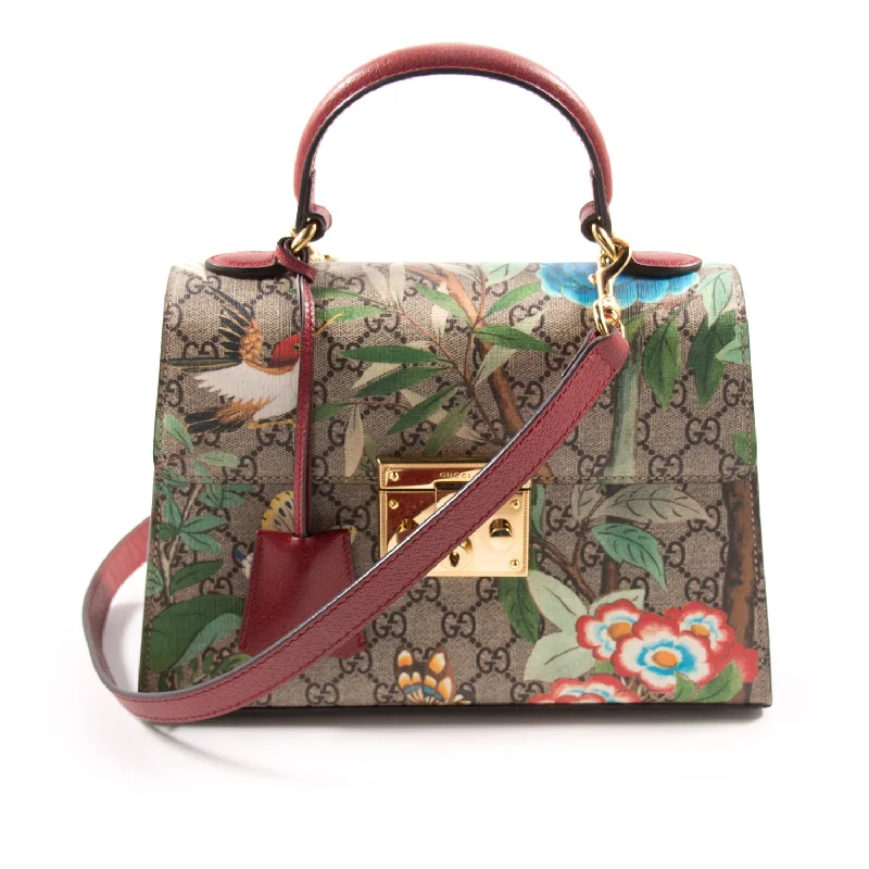 Gucci GG Supreme Tian Padlock Top Handle Bag