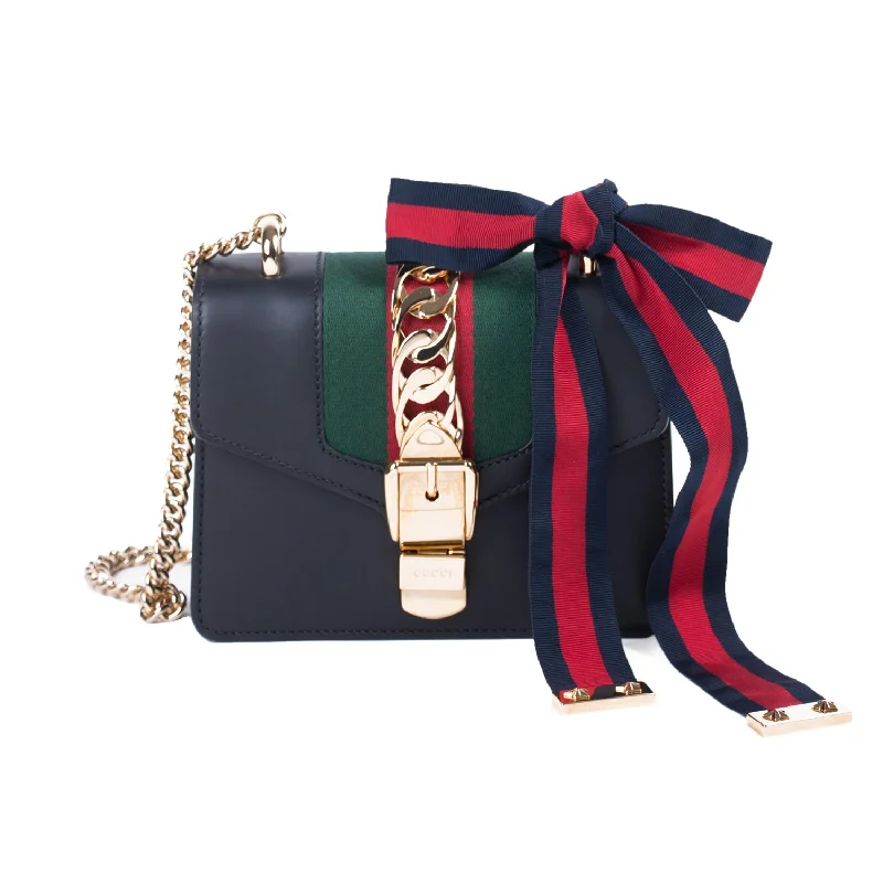 Gucci Sylvie Leather Mini Chain Bag