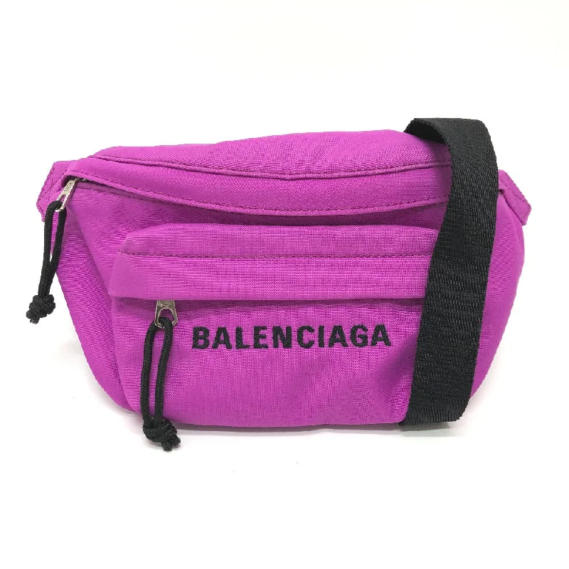 BALENCIAGA Sling bag 569978 Nylon purple logo WHEEL Women