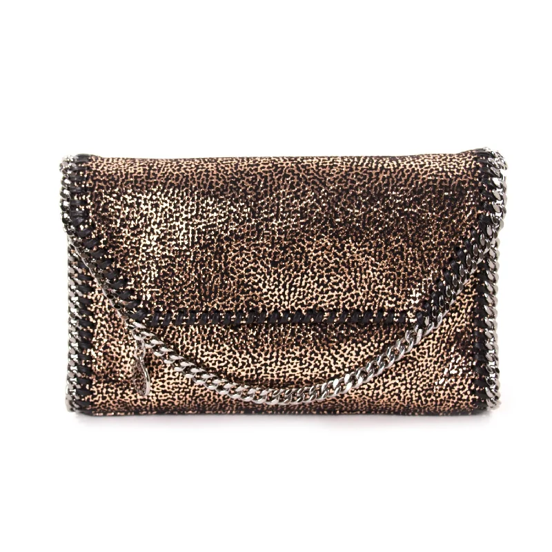 Stella McCartney Specked Metallic Fold Over Shoulder Bag