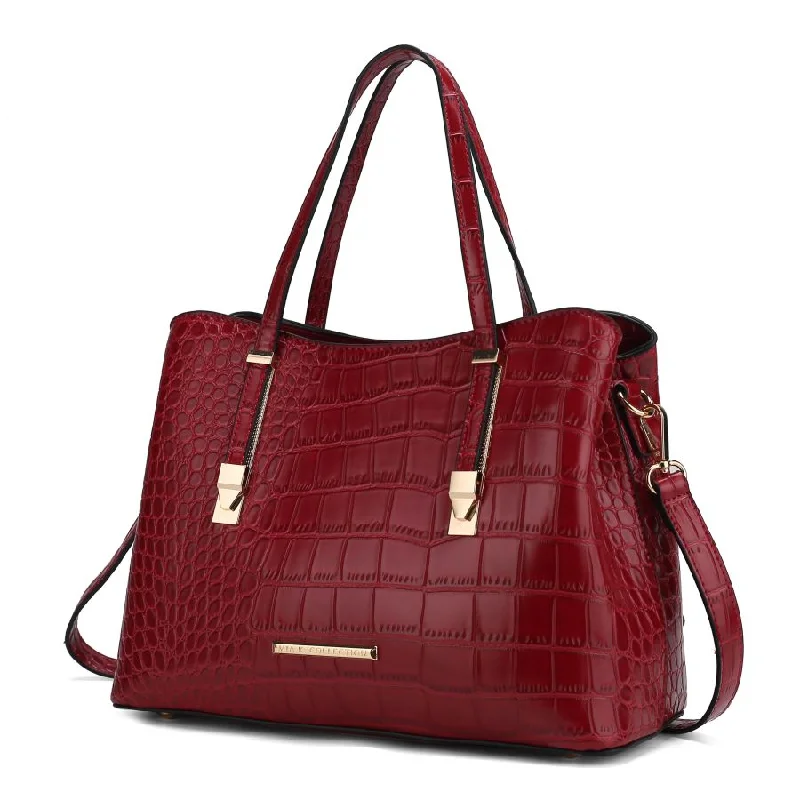 Aurelia Crocodile Embossed Vegan Leather Women’s Tote Bag