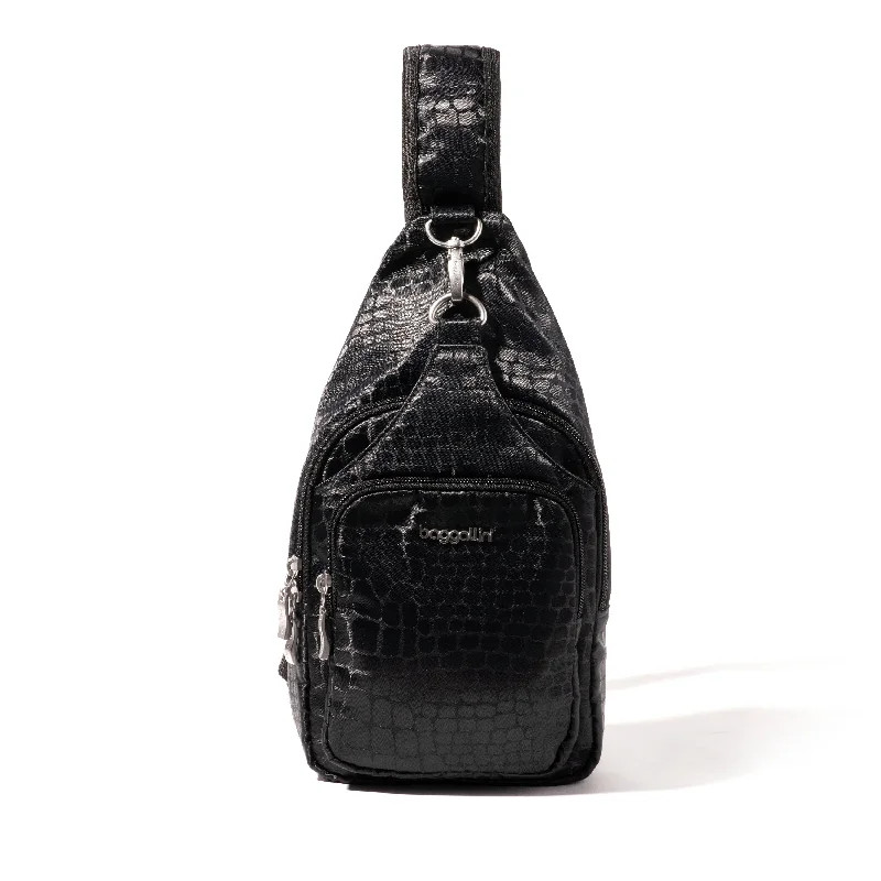 black croc jacquard