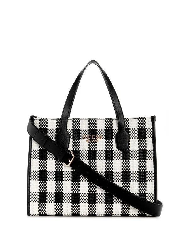 Black White Silvana Tote Bag