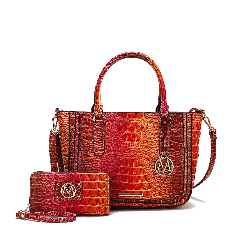 Bonnie Gradient Croc Shoulder Bag and Set