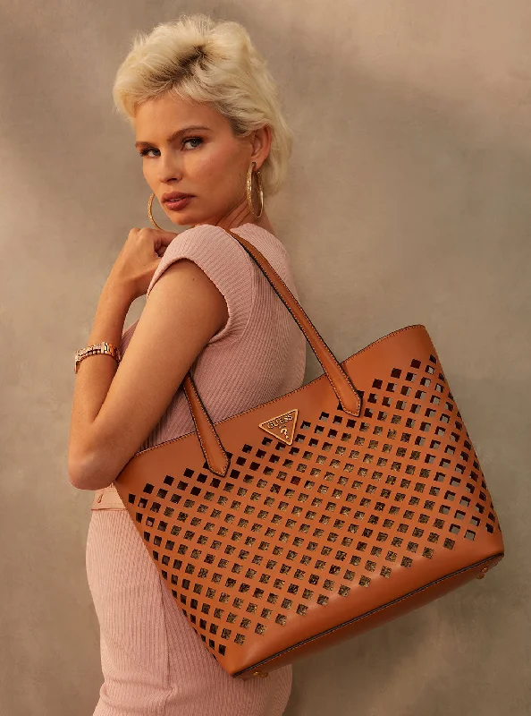 Brown Aqua Tote Bag