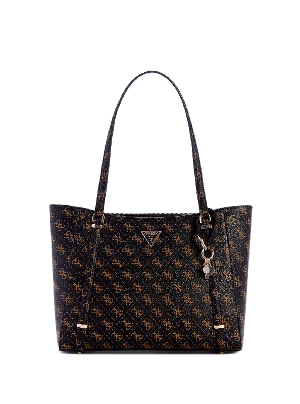 Brown Logo Daryna Elite Tote Bag