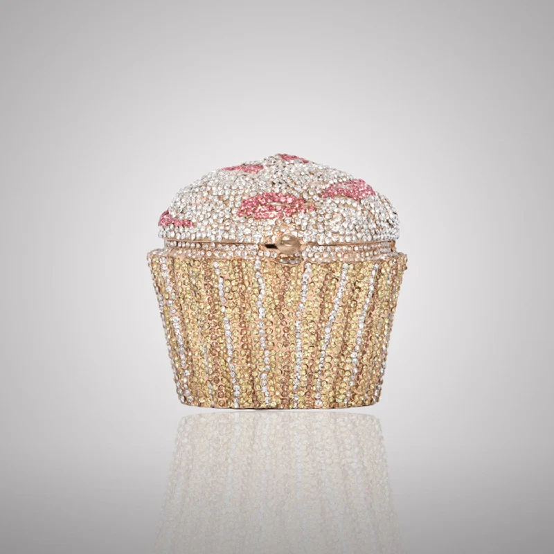 Decorative Cupcake-Shaped Swarovski Clutch | C596