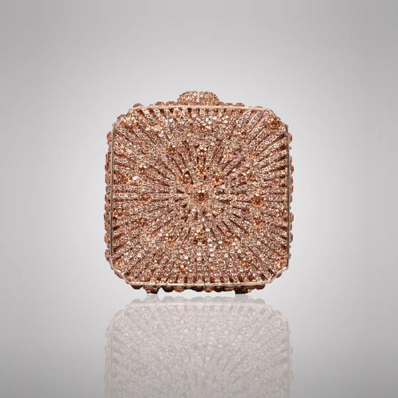 Glamorous Bronze Swarovski Crystal Clutch | C910