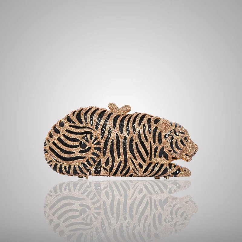 Exquisite Tiger Swarovski Crystal Clutch | C911