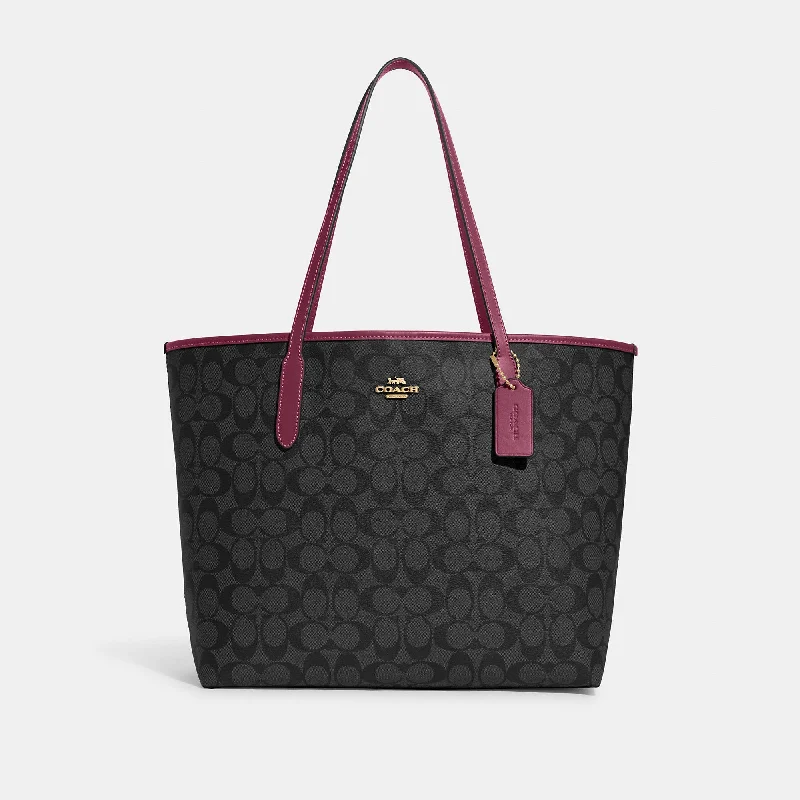 Coach Outlet City Tote In Signature Canvas