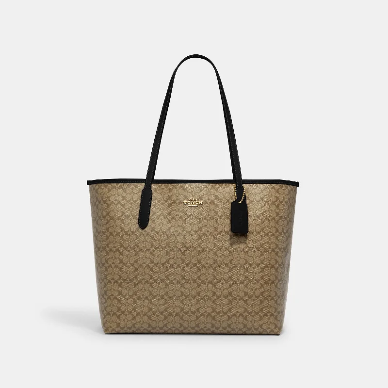 Coach Outlet City Tote In Signature Canvas