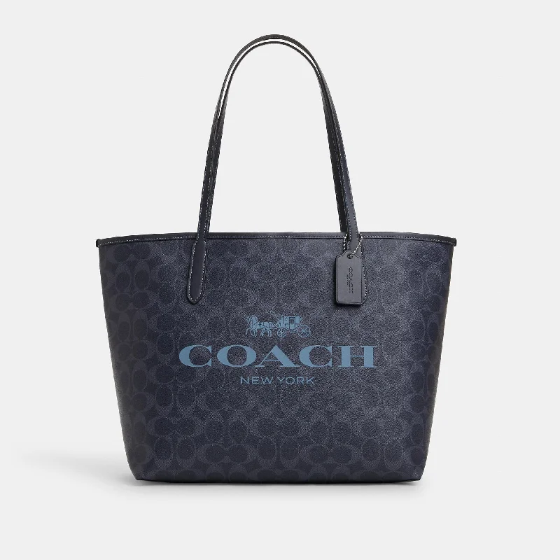 Coach Outlet City Tote In Signature Canvas