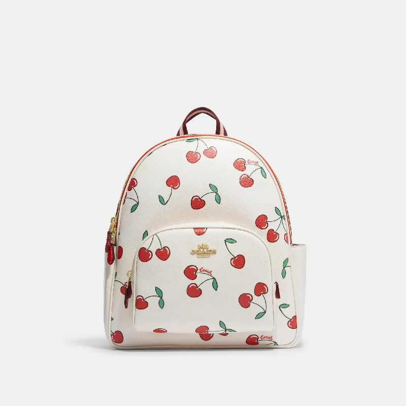 Coach Outlet Court Backpack With Heart Cherry Print