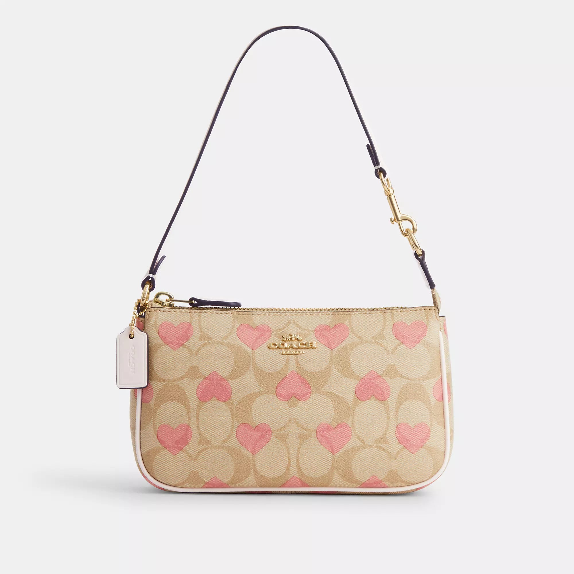 Coach Outlet Nolita 19 In Signature Canvas With Heart Print