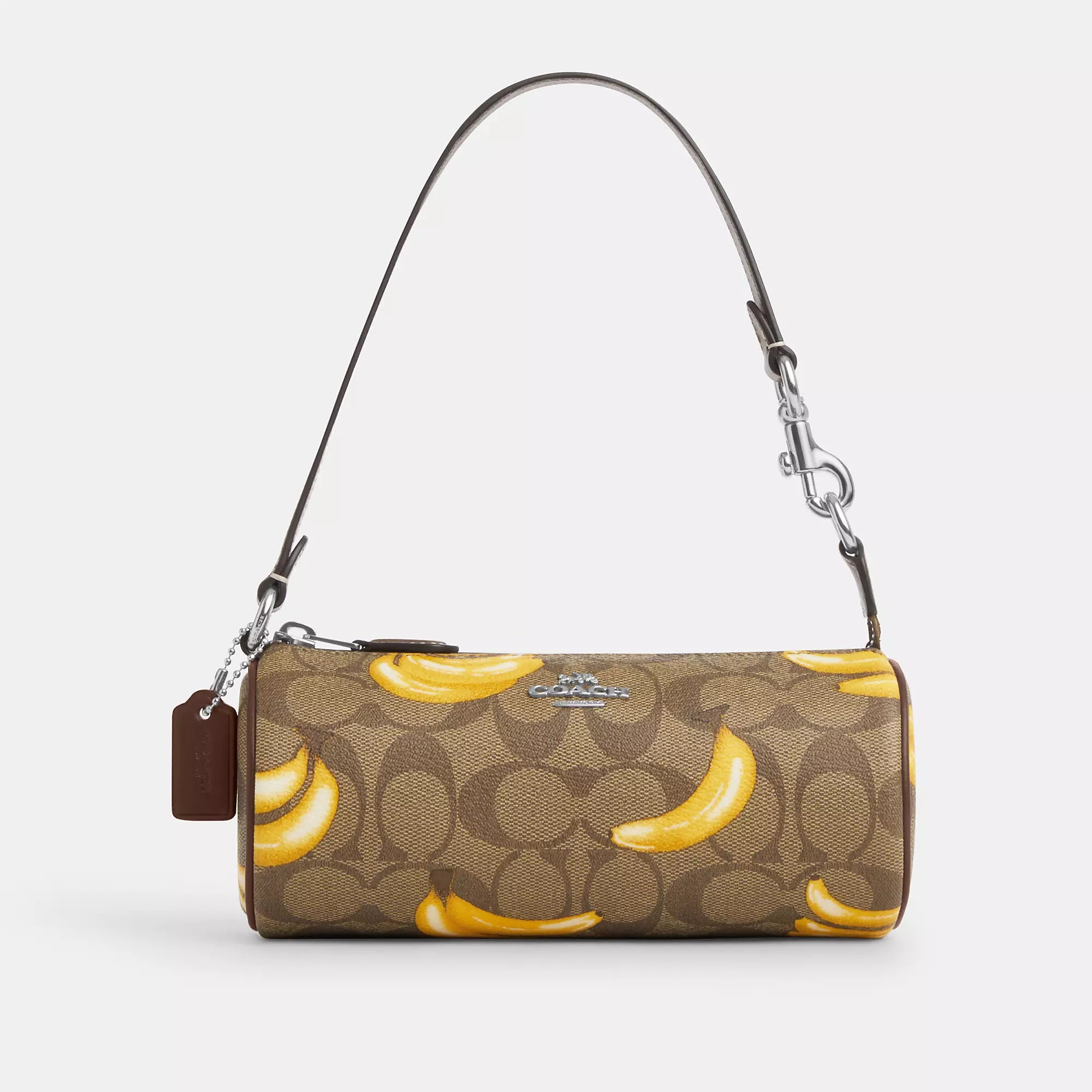 Coach Outlet Nolita Barrel Bag In Signature Canvas With Banana Print