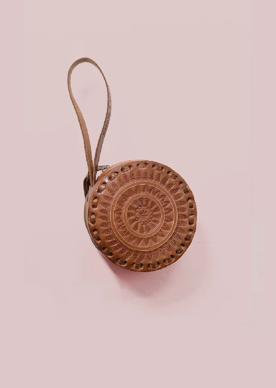 Embossed Circle Wristlet