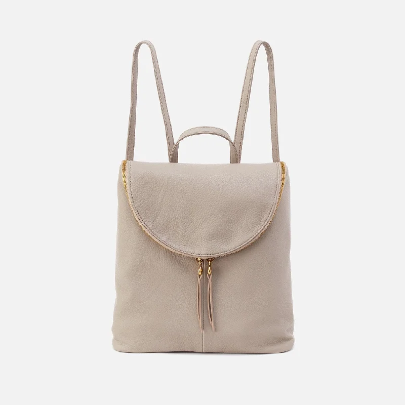 Fern Backpack In Pebbled Leather - Taupe