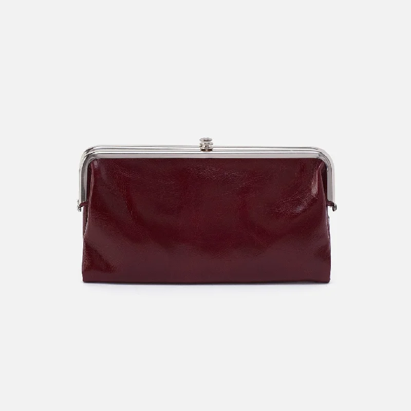 Lauren Clutch-Wallet In Polished Leather - Winterberry