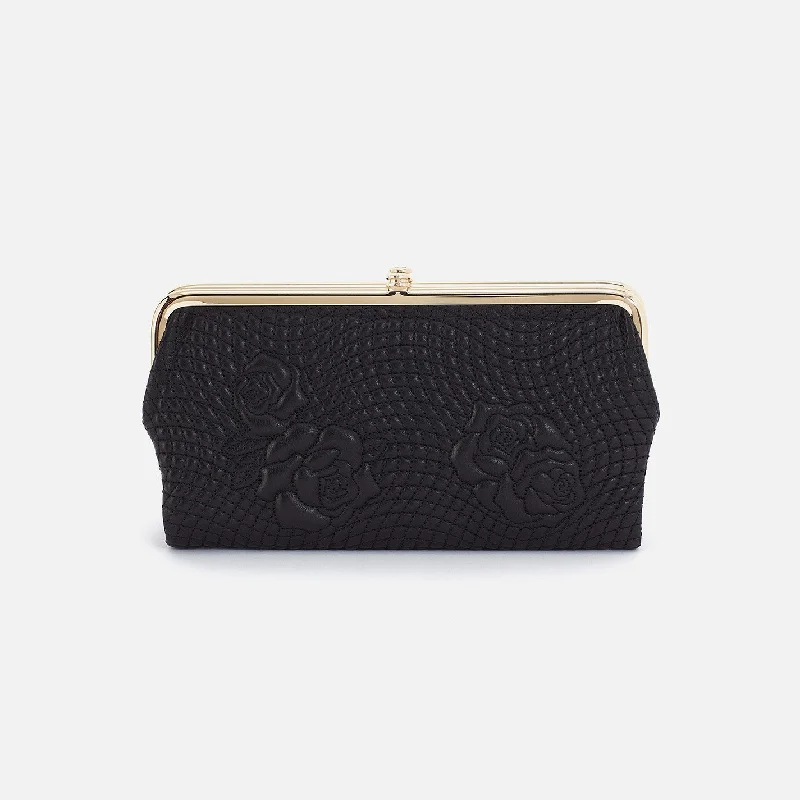 Lauren Clutch-Wallet In Smooth Leather - Black