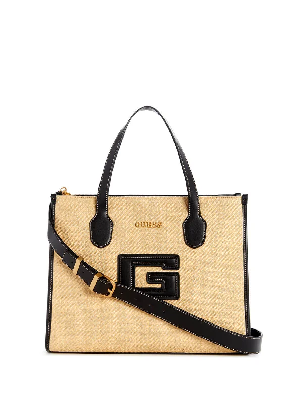 Natural and Black G Status Dual Tote Bag