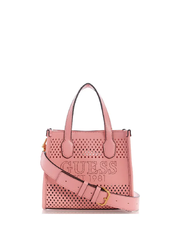 Pink Katey Perf Mini Tote Bag