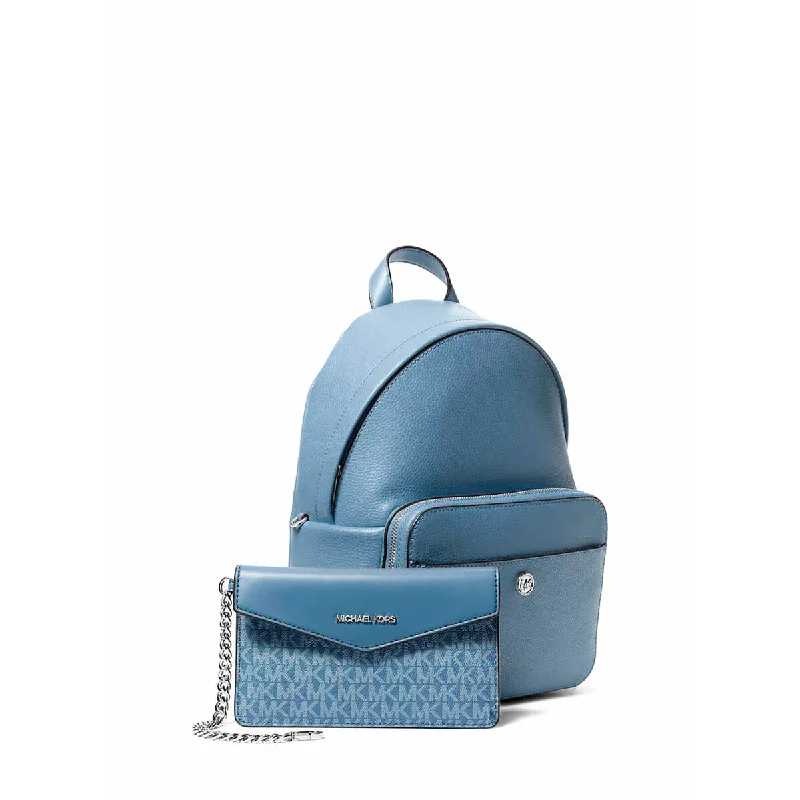 Michael Kors Leather Backpack Denim Blue