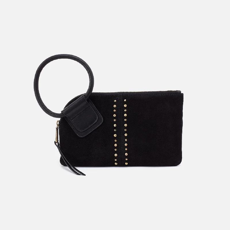 Sable Wristlet In Suede - Black