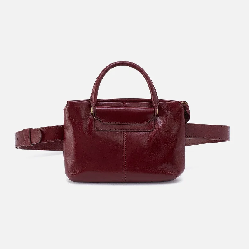 Sheila Belt Bag In Polished Leather - Winterberry