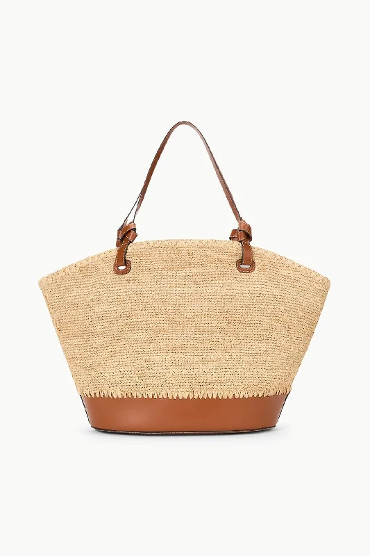 SQUILLO RAFFIA TOTE | NATURAL TAN