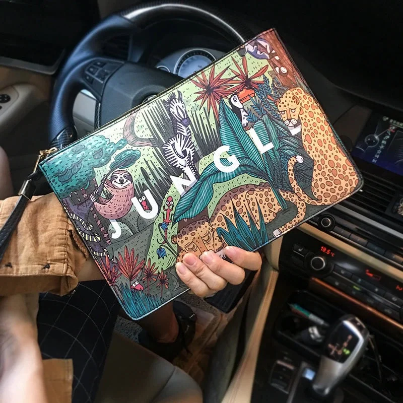 Unique Print Clutch Bag