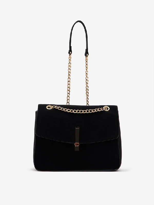 Westside Accessories Black Textured Sling Bag