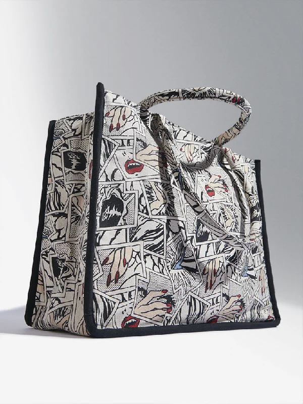 Westside Multicolour Graphic Printed Nina Tote Bag