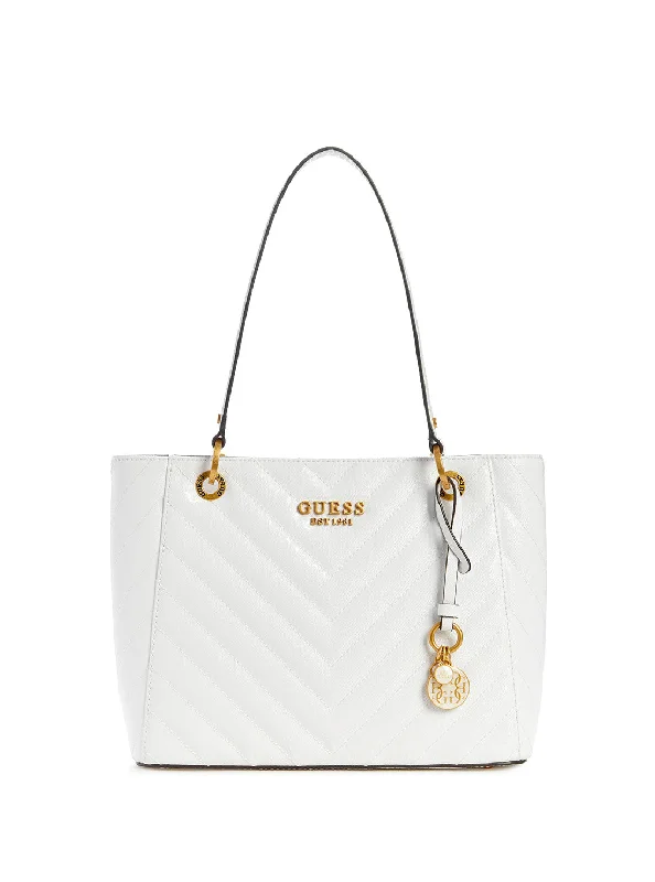 White Jania Small Tote Bag