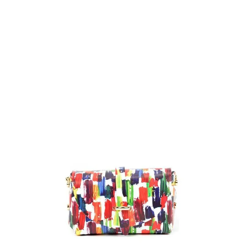 Sofia Cardoni Multi Colour Leather Clutch Red